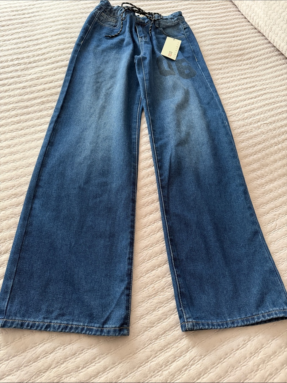 1030 TEN THIRTY Wide Leg Blue Jeans "Baggy & Low Rise" 0/24 ❤️